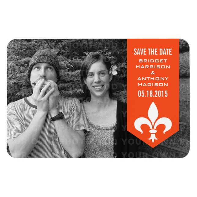 Magnet Flexible Bannière de floraison orange chic Enregistrer l'ai (Horizontal)