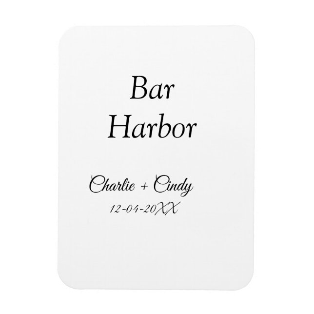 Magnet Flexible Bar Harbour bachelorée fête d'honneur mariage a (Vertical)