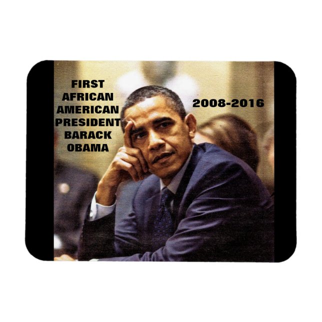 MAGNET FLEXIBLE BARACK OBAMA PREMIER PRÉSIDENT NÉGRO-AMÉRICAIN (Horizontal)