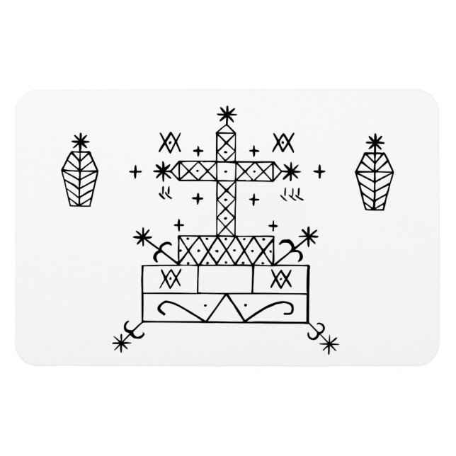 Magnet Flexible Baron Samedi : Voodoo Loa Veve (Horizontal)