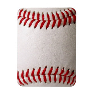 Magnet Flexible Baseball et Softball Classiques Couture Rouge