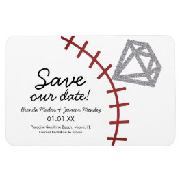 Magnet Flexible Baseball Homerun Diamond Gem Enregistrer La Date