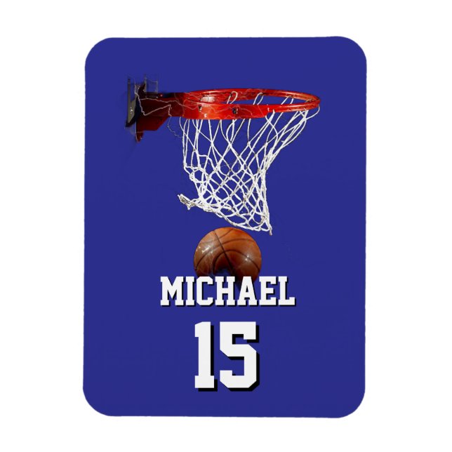 Magnet Flexible Basketball Add Your Name & Number Pop Art (Vertical)