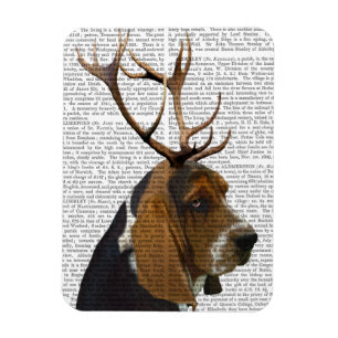 Magnet Flexible Basset Hound et Antlers
