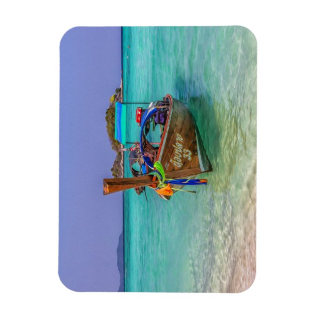 Magnet Flexible Bateau longue queue, Koh Lipe, Thaïlande (Vertical)