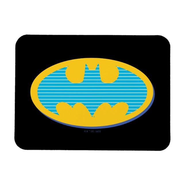 Magnet Flexible Batman | Symbole Cyan Stripes (Horizontal)