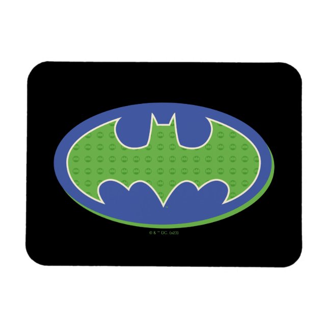 Magnet Flexible Batman | Symbole pourpre et vert (Horizontal)