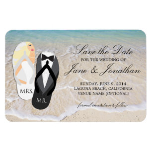 Magnet Flexible Beach Blonde Tropical Mariage Deluxe Enregistrer l