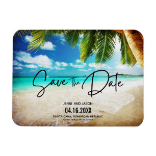 Magnet Flexible Beach Destination Mariage Photo Enregistrer La Dat