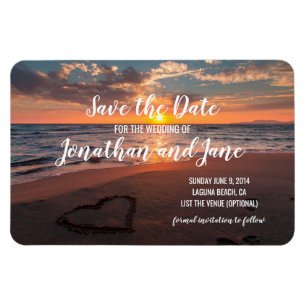 Magnet Flexible Beach Ocean Mariage Heart Deluxe Enregistrer la da