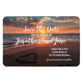 Magnet Flexible Beach Ocean Mariage Heart Deluxe Enregistrer la da