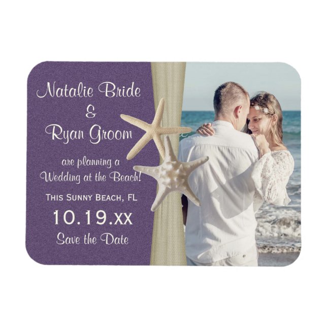 Magnet Flexible Beach Save the Date Photo (Horizontal)