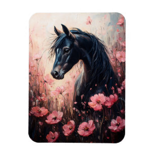 Magnet Flexible Beau Cheval Blush Fleur sauvage rose