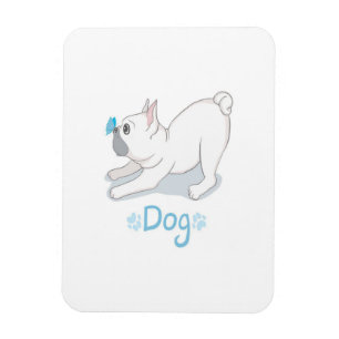 Magnet Flexible Beau Chien À Beurre Français