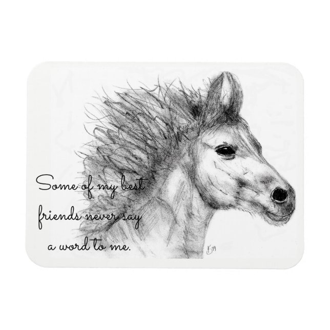 Magnet Flexible Beau crayon de cheval Aimant à croquis (Horizontal)