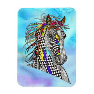 Magnet Flexible Beau et coloré aimant pour cheval 3"x4"