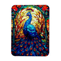 Beau Peacock Vitrail Art de la faune