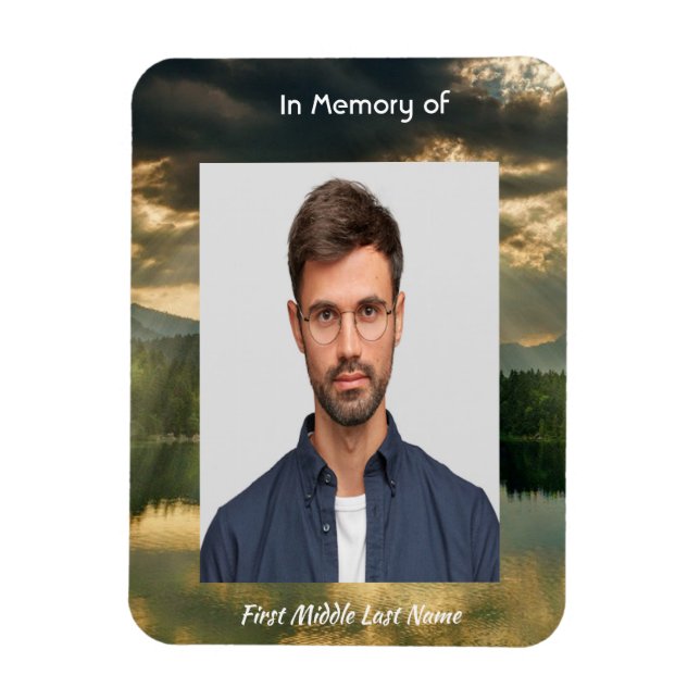 Magnet Flexible Beautiful Sky Sun Scripture Memorial Keepsake  (Vertical)