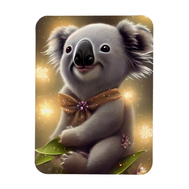 Magnet Flexible Bébé adorable souriant Ours Koala (Vertical)