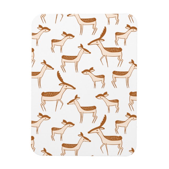 Magnet Flexible Bébé mignon cerf et famille (Vertical)