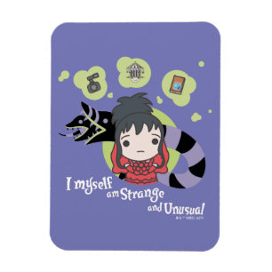 Magnet Flexible Beetlejus Chibi Lydia "Étrange et inhabituel"