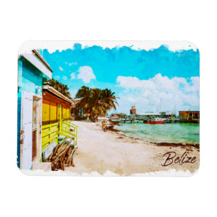 Magnet Flexible Belize Tropical Paradise Travel