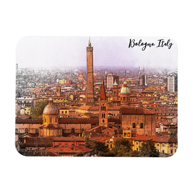 Magnet Flexible Belle Bologne Italie Panorama (Horizontal)