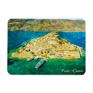Magnet Flexible Belle Crète Grèce Paysage à l'huile