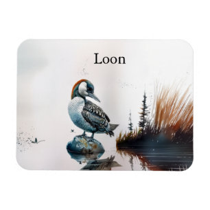 Magnet Flexible belle laine sur une roche en aquarelle