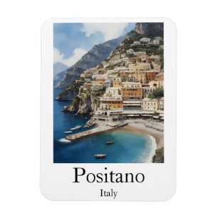 Magnet Flexible Belle peinture de paysage de Positano Italie