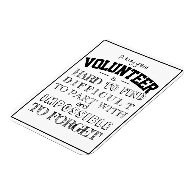 Magnet Flexible Bénévole Appréciation Merci Cadeau blanc (Côté Gauche)