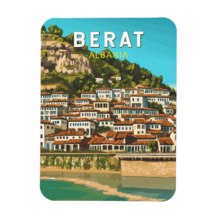 Magnet Flexible Berat Albanie Voyage Art Vintage