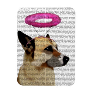 Magnet Flexible Berger Allemand Avec Halo Rose