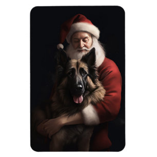 Magnet Flexible Berger belge Père Noël Noël festif
