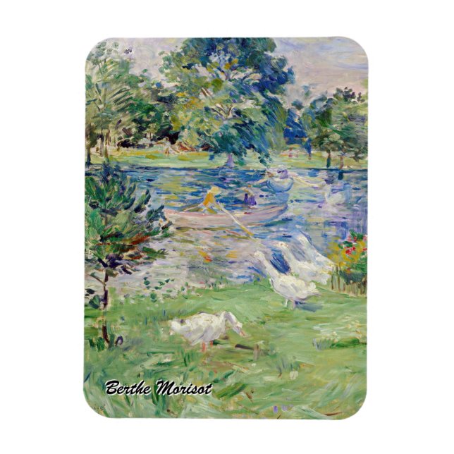 Magnet Flexible Berthe Morisot - Fille en bateau avec oie (Vertical)