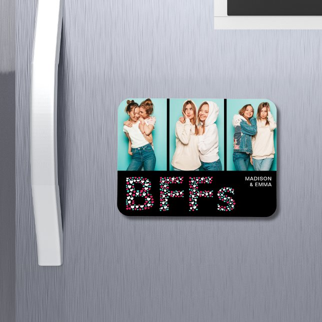 Magnet Flexible BFF Meilleurs amis Photo Nom personnalisé Fille (Créateur téléchargé)