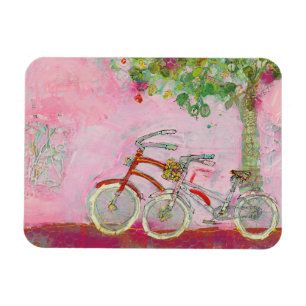 Magnet Flexible Bicyclettes roses