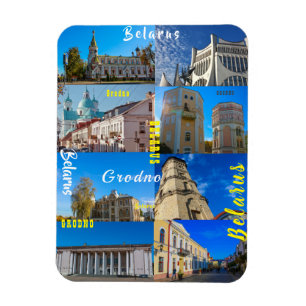 Magnet Flexible Biélorussie Grodno Architecture de la ville Гродно