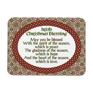 Magnet Flexible Bienheureuse de Noël irlandais, Fête Celtique Roug