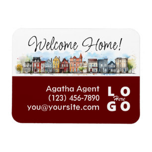 Magnet Flexible Bienvenue Accueil Immobilier Fermer Cadeau