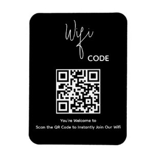 Magnet Flexible Bienvenue QR Code Scan pour connecter le Wi-Fi