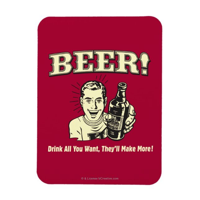 Magnet Flexible Bière : Buvez tout ce qu'ils veulent (Vertical)