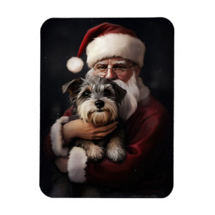 Magnet Flexible Biewer Terrier Avec Noël Festif Du Père Noël