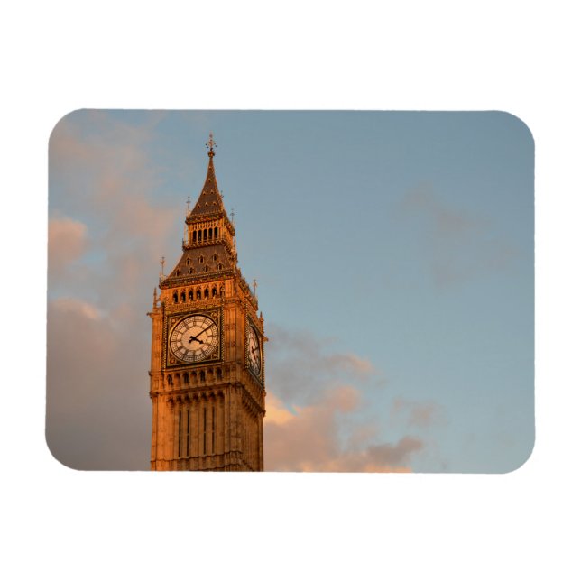 Magnet Flexible Big Ben à Londres aimant photo rectangulaire (Horizontal)