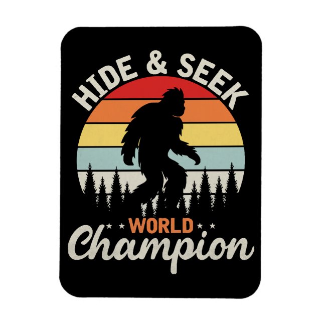 Magnet Flexible Bigfoot Cacher Et Chercher Champion Du Monde (Vertical)
