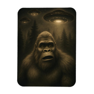 Magnet Flexible Bigfoot Sasquatch Alien UFO Funny