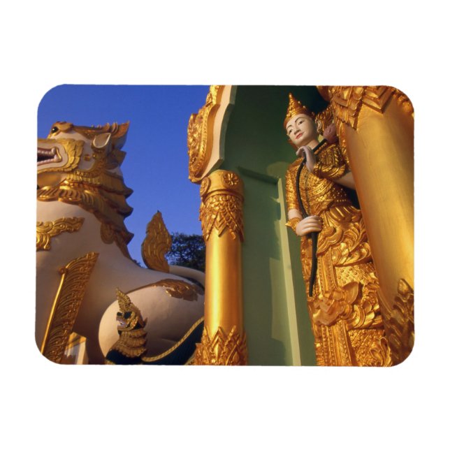 Magnet Flexible Birmanie (Myanmar), Rangoon (Yangon) Temple (Horizontal)