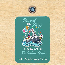 Magnet Flexible Birthday Cruise Funny Group Carte personnalisée