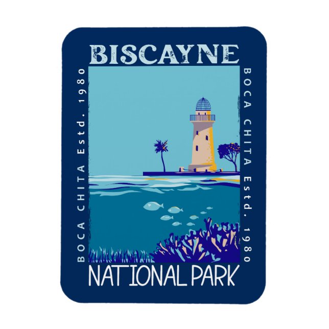Magnet Flexible Biscayne National Park Boca Chita Key désistée (Vertical)