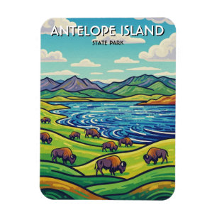Magnet Flexible Bison dans le parc d'État d'Antelope Island Utah